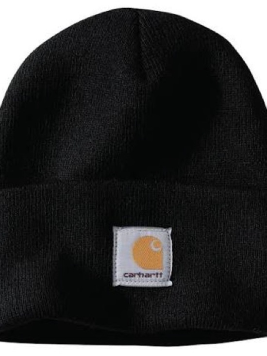 Carhartt Other - Carhartt Black Beanie with Gold Logo Patch